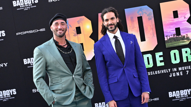 Adil and Bilall posing at premiere