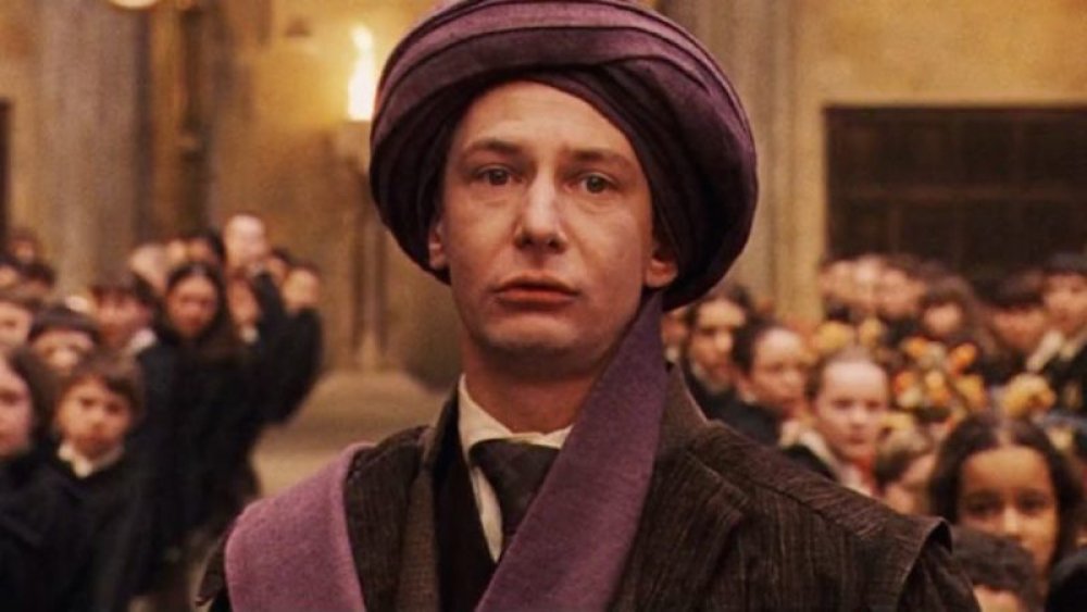 Ian Hart as Professor Quirrell discovering a troll in Harry Potter and the Sorcerer's Stone