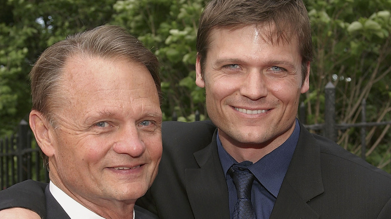 Bailey Chase with his dad