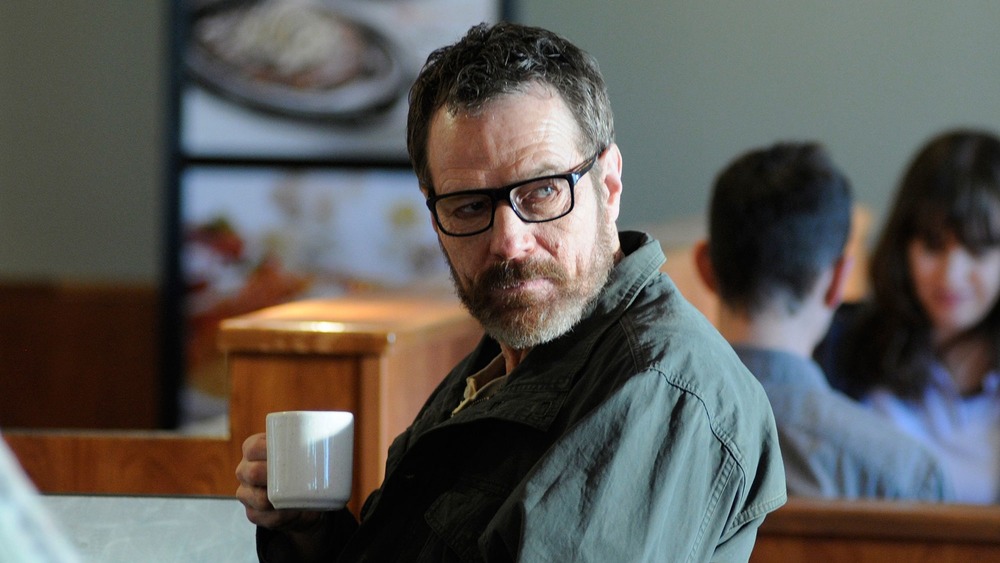 Walter White drinking coffee