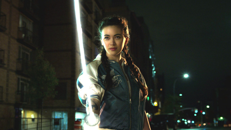 Colleen Wing using the Iron Fist katana