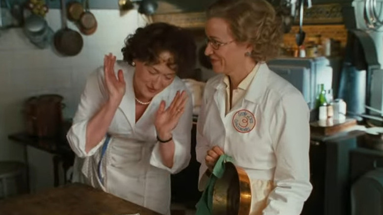 Julia Child conversing with Simone Beck