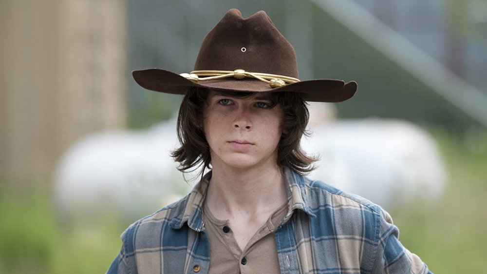 Chandler Riggs as Carl Grimes on The Walking Dead