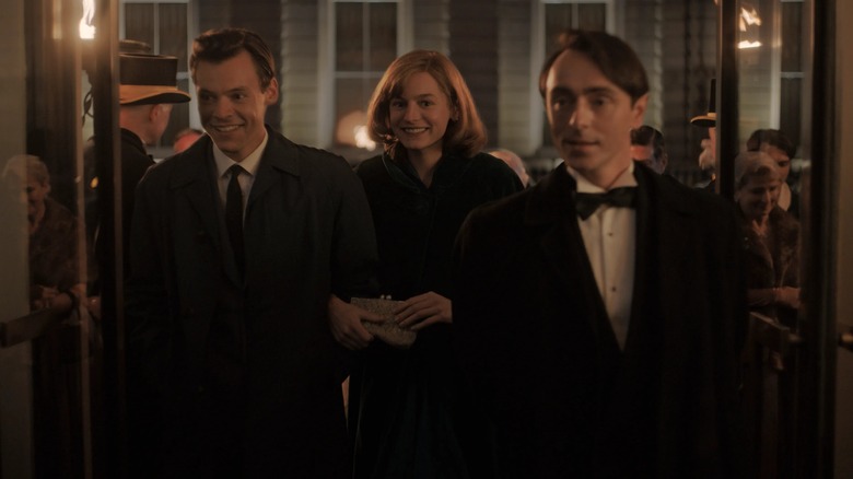 Tom, Marion, and Patrick linking arms