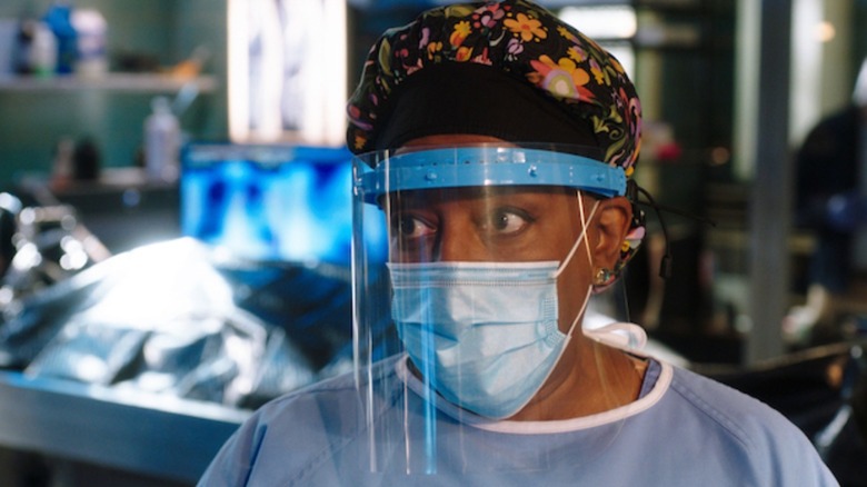 Loretta wears a face shield on NCIS: New Orleans