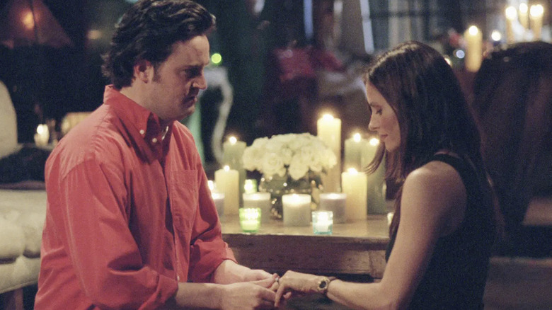 Monica and Chandler getting engaged