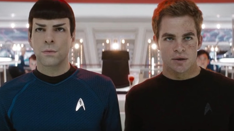 Spock and Kirk looking forward