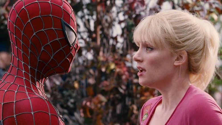 Spider-Man and Gwen Stacy talking