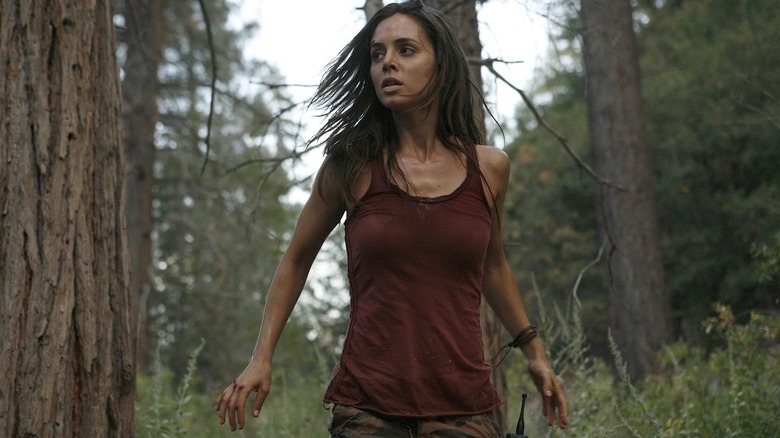 Eliza Dushku in the woods