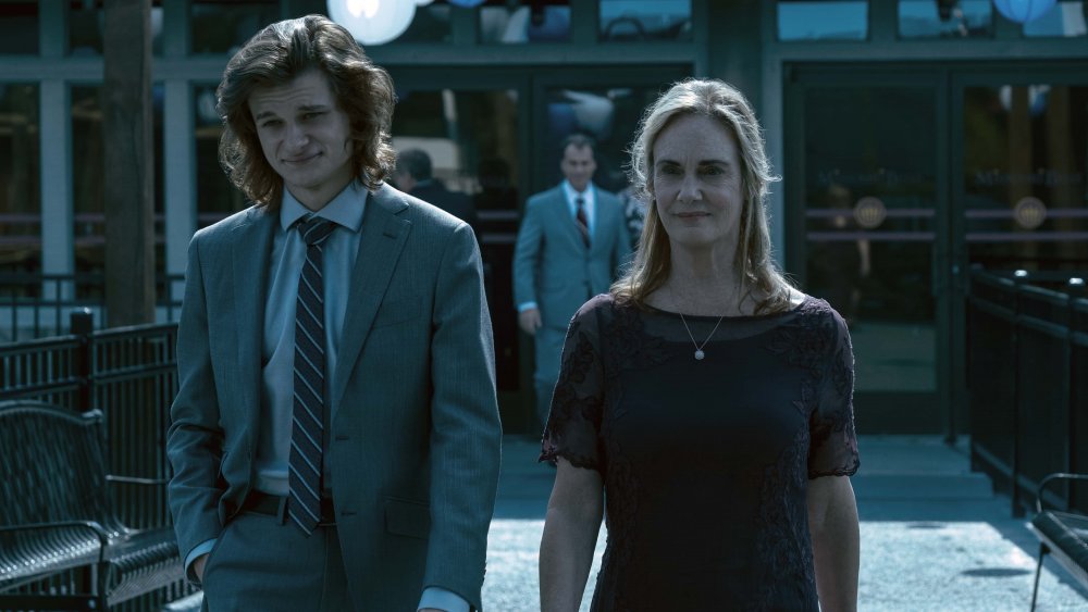 Lisa Emery as Darlene and Charlie Tahan as Wyatt on Ozark season 3