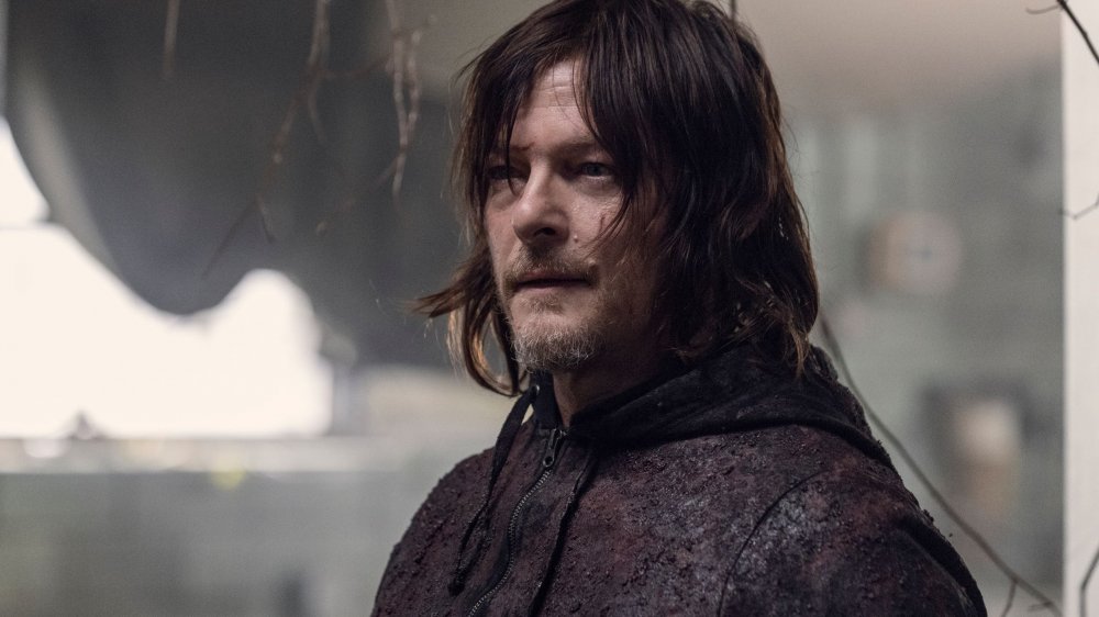 Daryl (Norman Reedus) looks serious on The Walking Dead