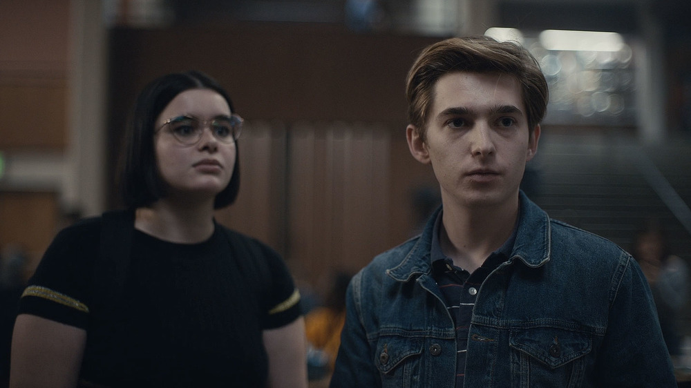 Barbie Ferreira and Austin Abrams in Euphoria