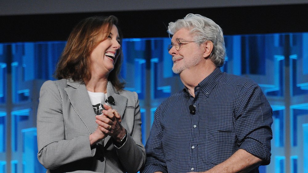 Kathleen Kennedy and George Lucas