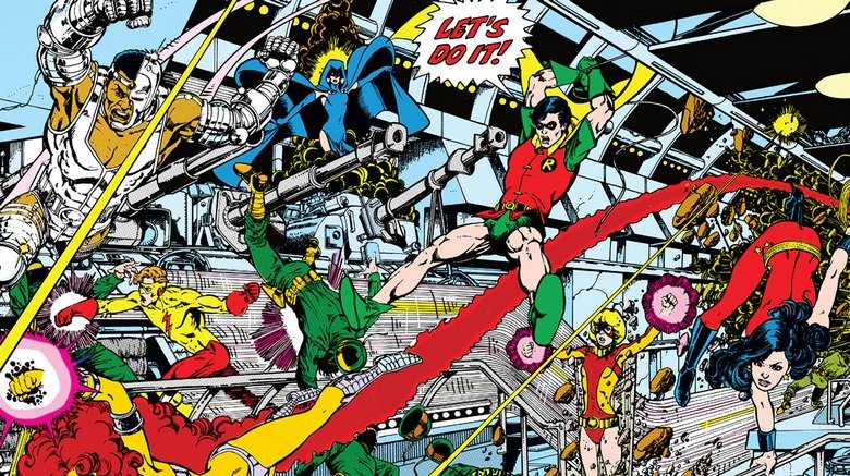 A shot from the '80s New Teen Titans comic