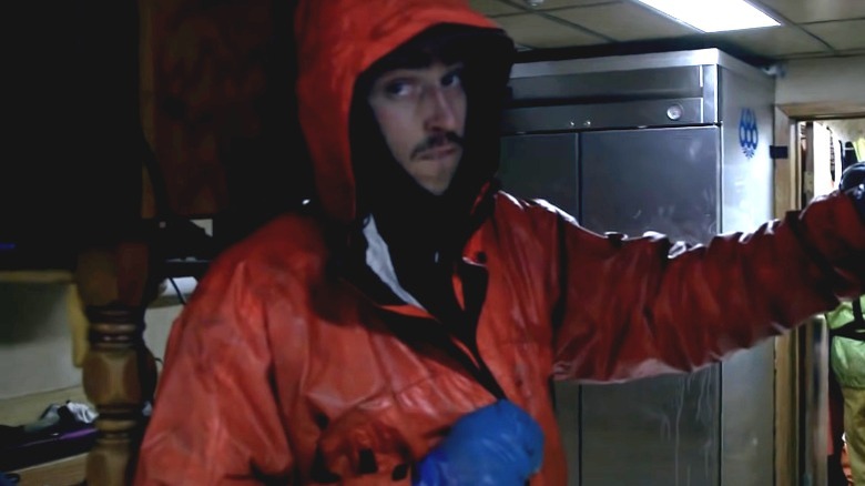 Deckhand of the F/V Saga looking at camera