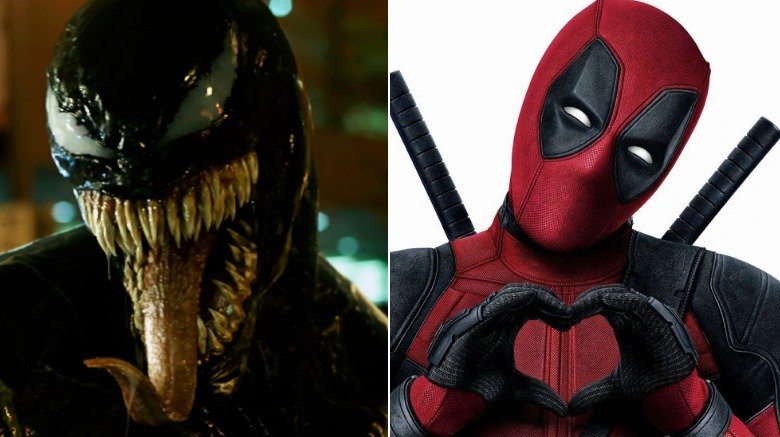 Split image of Venom and Deadpool