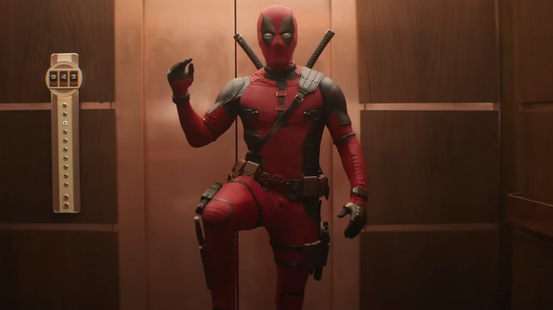 Deadpool in the lift