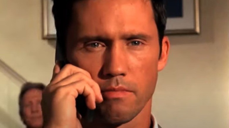 Michael Westen talking on the phone