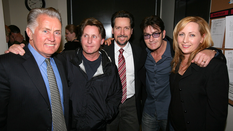 Martin Sheen poses with children