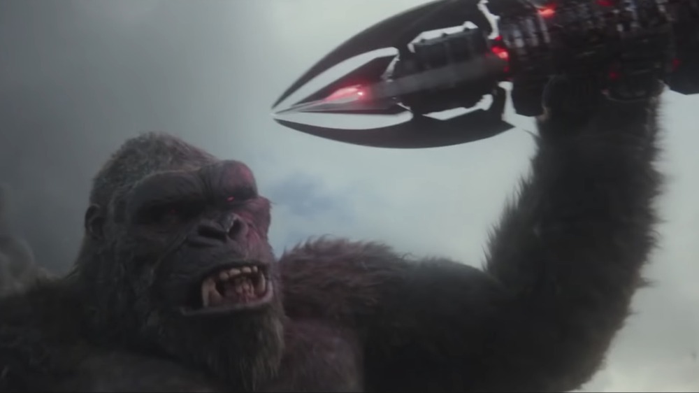 King Kong helps Godzilla battle Mechagodzilla in Godzilla vs. Kong