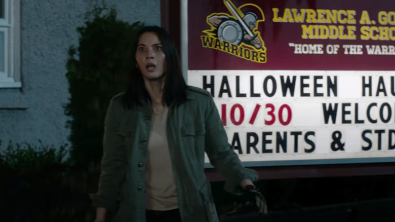 Olivia Munn is afraid of aliens in The Predator