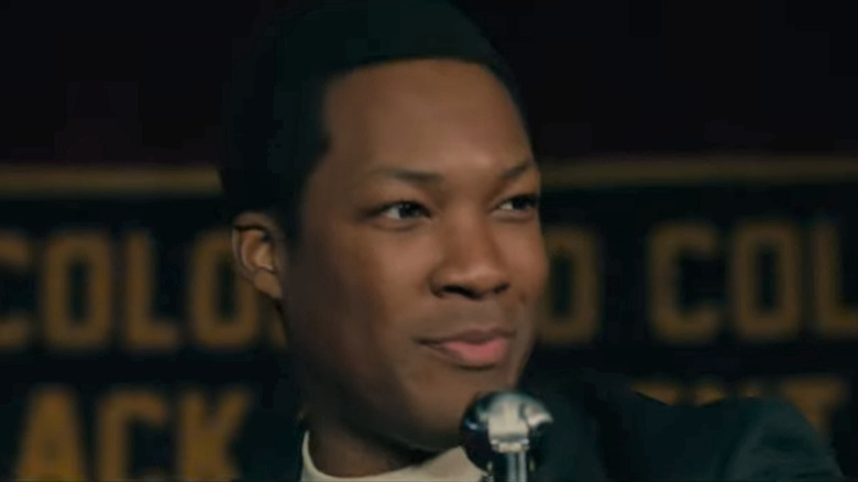 Corey Hawkins Kwame Ture giving a speech BlackKklansman