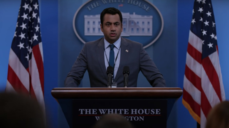 Kal Penn at White House podium