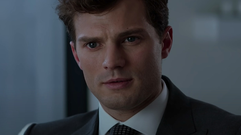 Christian Grey staring intently