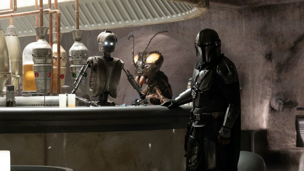 Mando, a droid, and Dr. Mandible from season 1 episode "The Gunslinger"