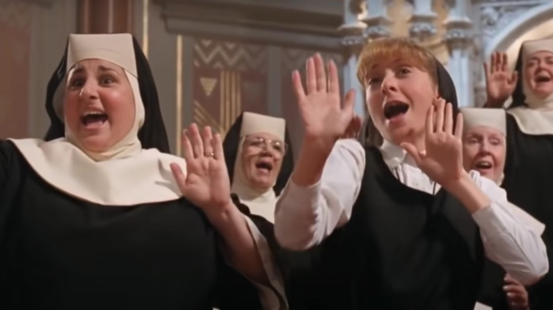 Sister Mary Patrick and Sister Mary Robert rock out