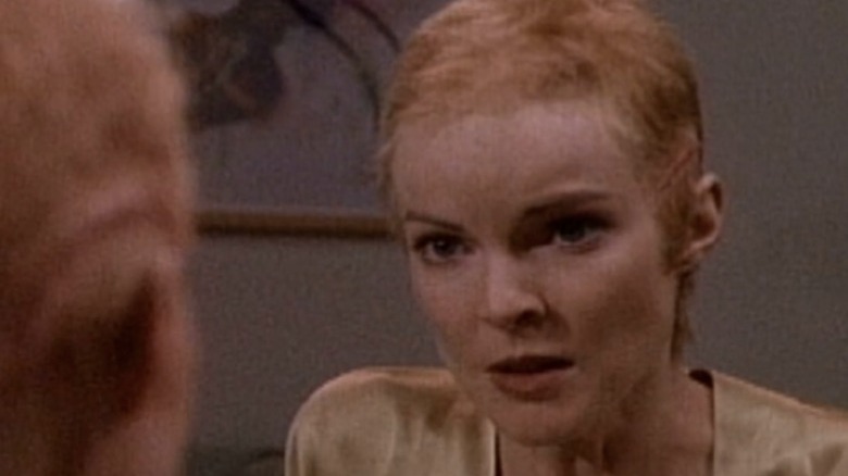 Marcia Cross yellow shirt Melrose Place