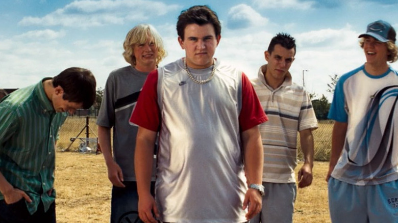 Harry Melling hanging with bullies