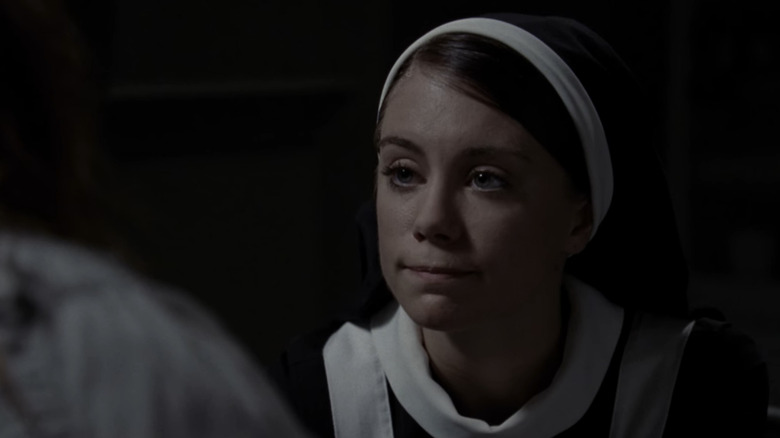 Nurse Blackwell looking compassionate