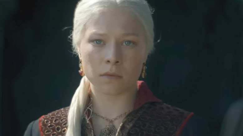 Princess Rhaenyra Targaryen acting somber