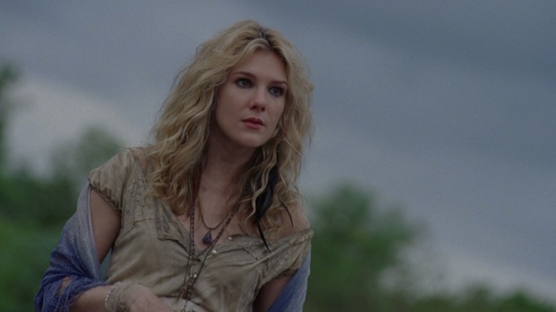 Misty Day standing in an open field