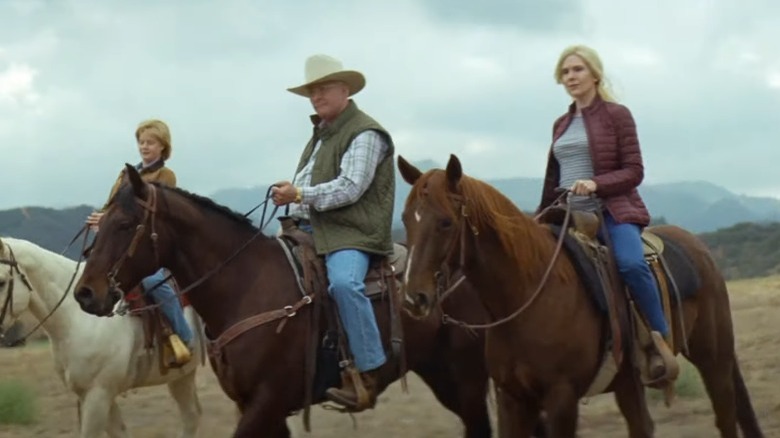 Lynne and Liz Cheney going on a horse ride