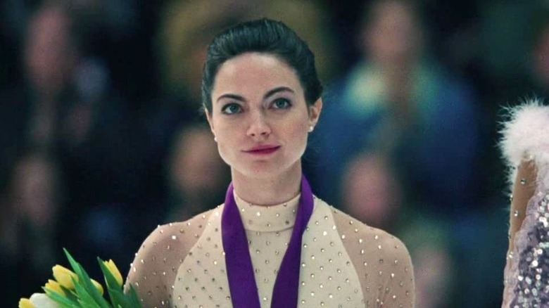 Nancy Kerrigan standing on the podium