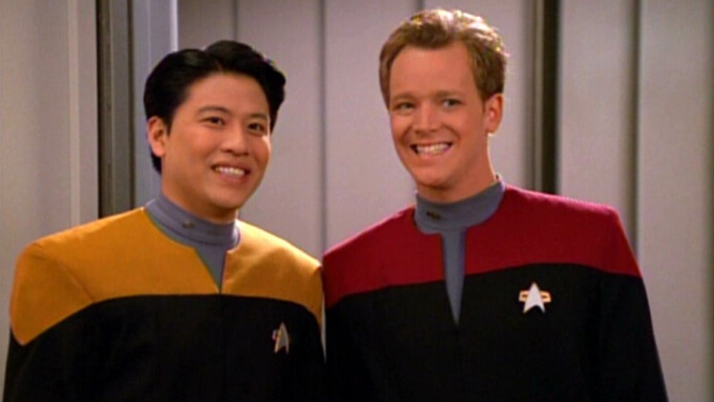 Garrett Wang and Robert Duncan McNeill as Harry Kim and Tom Paris on Star Trek: Voyager