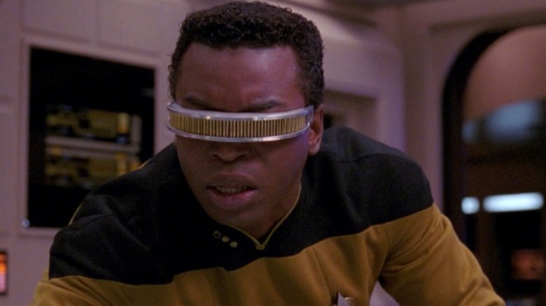 Geordi La Forge wearing visor