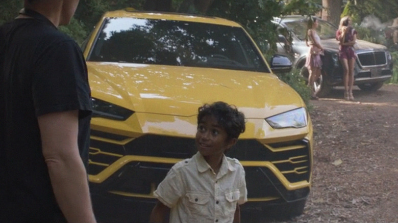 Yellow Car Behind Boy