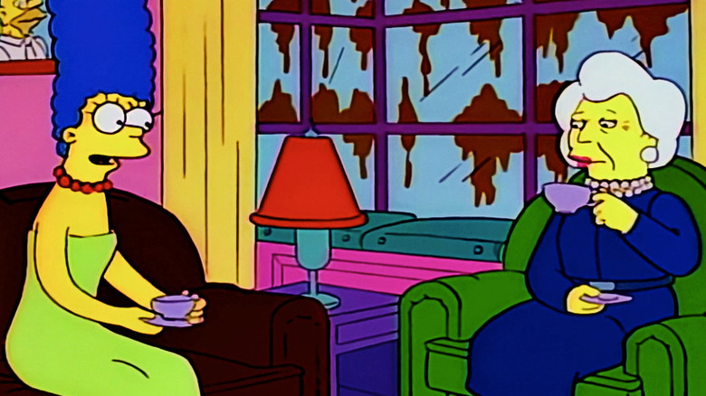 Marge Simpson with Barbara Bush