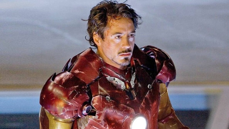 Tony Stark staring