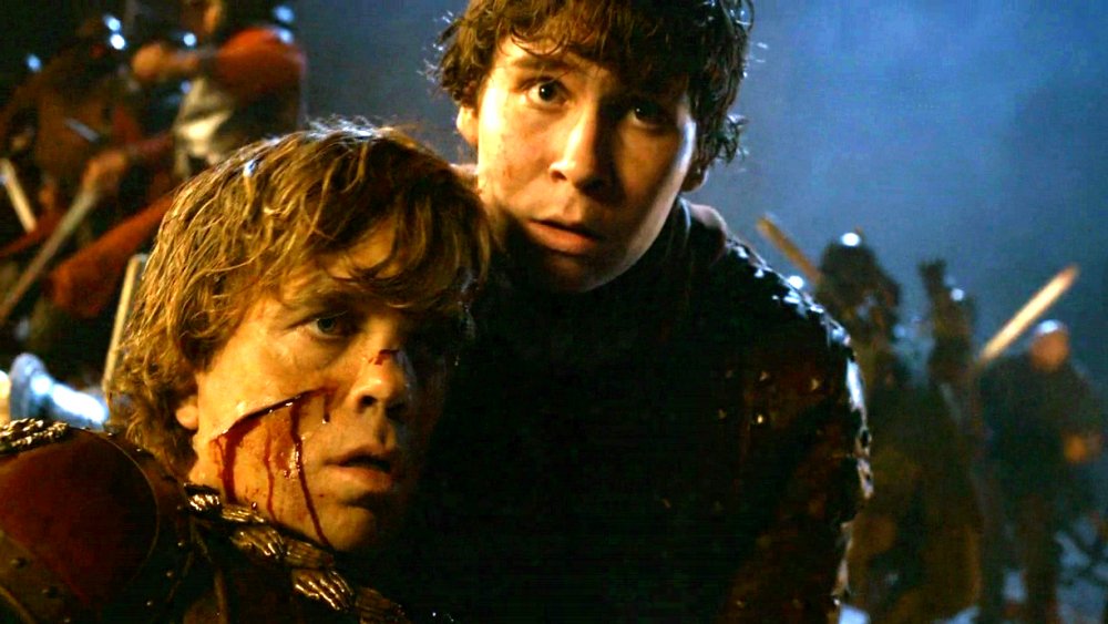 Peter Dinklage and Daniel Portman as Tyrion Lannister and Podrick Payne