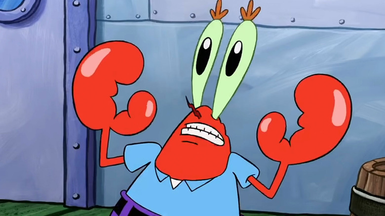 Mr Krabs scared