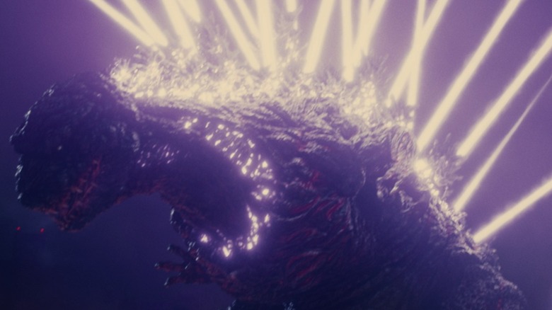 Godzilla shoots beams from his back