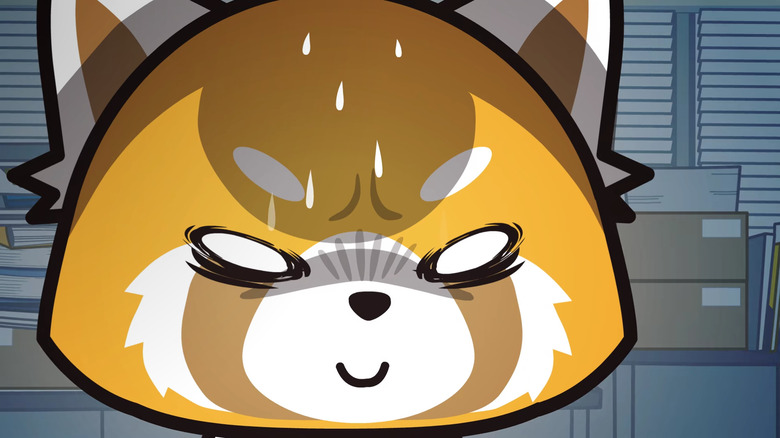 Retsuko sweats with rage