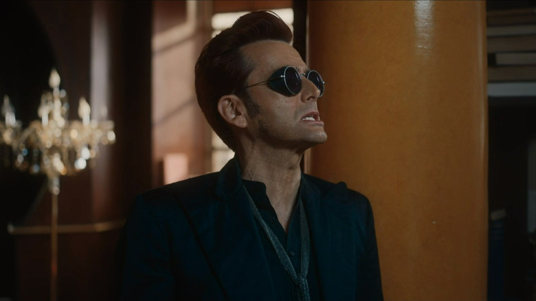 Crowley wearing his sunglasses