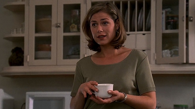Maura Tierney Audrey Reede smiling coffee cup
