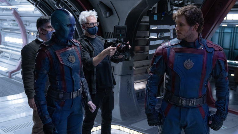 James Gunn directs the cast