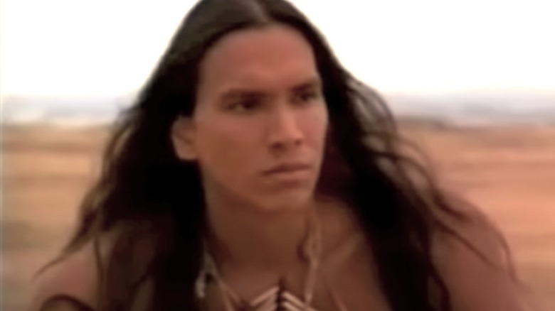 Greyeyes looking stern